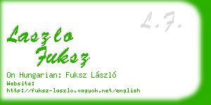 laszlo fuksz business card