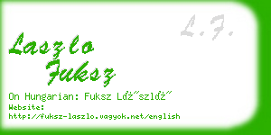 laszlo fuksz business card